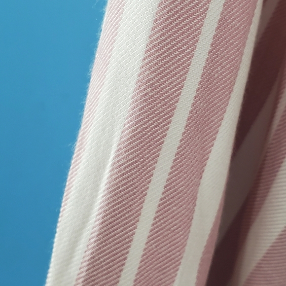 JACHS Girlfriend pink and white stripe button down top - Picture 9 of 16